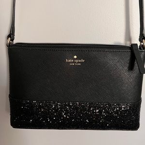 Kate Spade Greta Court glitter small crossbody